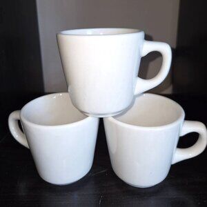 Set of 3 Buffalo China Homer Laughlin Restaurant Ware Coffee Mugs Cups